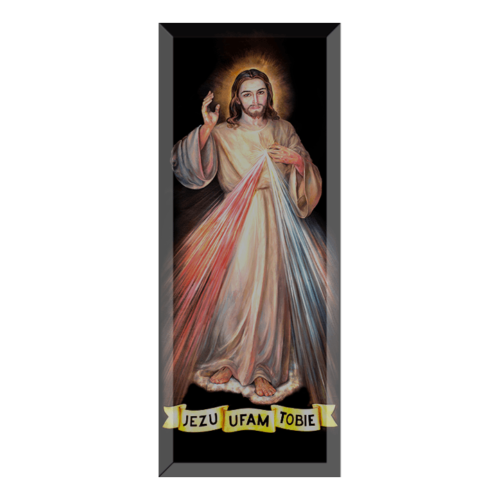 Jezus Miłosierny - wizerunek w krysztale