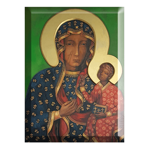 Matka Boska Jasnogórska - wizerunek w krysztale